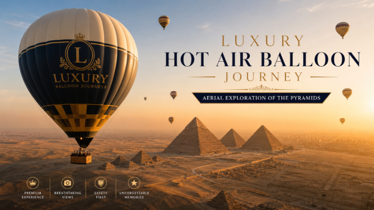 Luxury Hot Air Balloon Journey: Aerial Exploration of the Pyramids